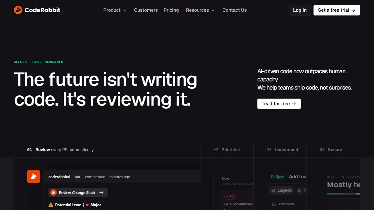 CodeRabbit 自动化代码审查平台