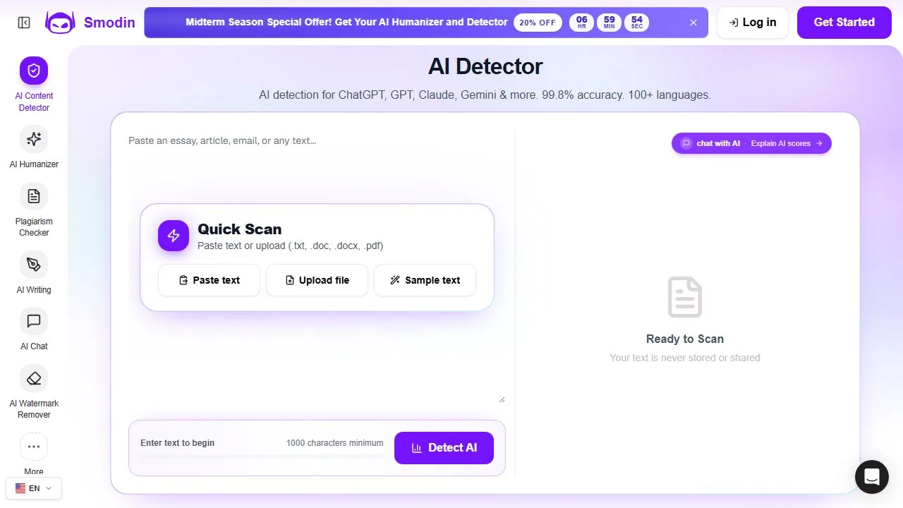 Smodin AI Content Detector