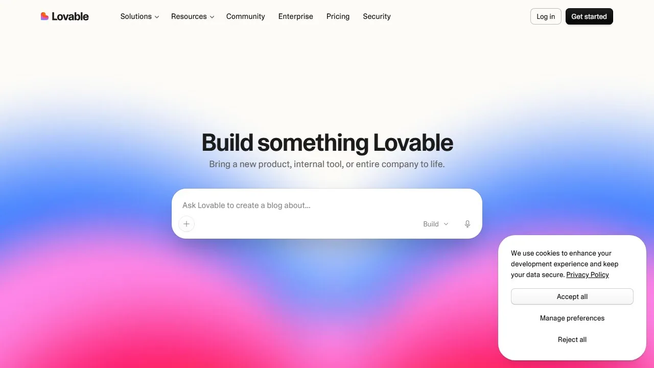 Lovable AI 全栈应用构建平台