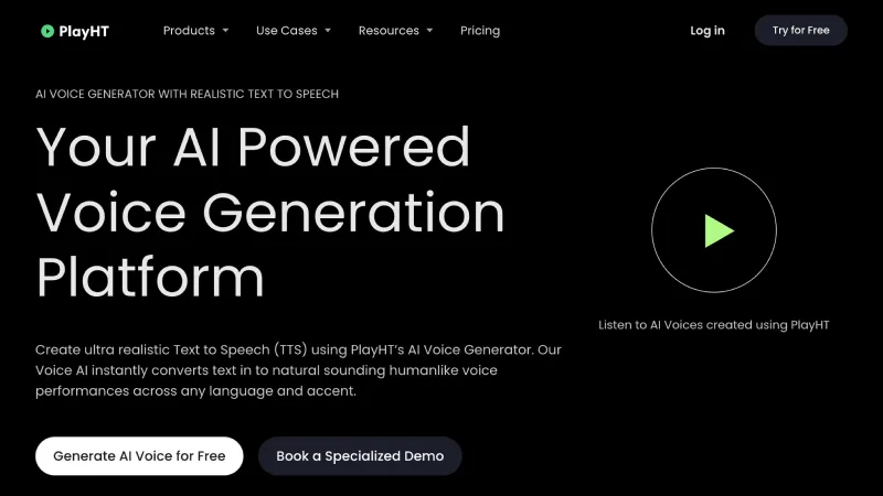 PlayHT AI Voice Generator