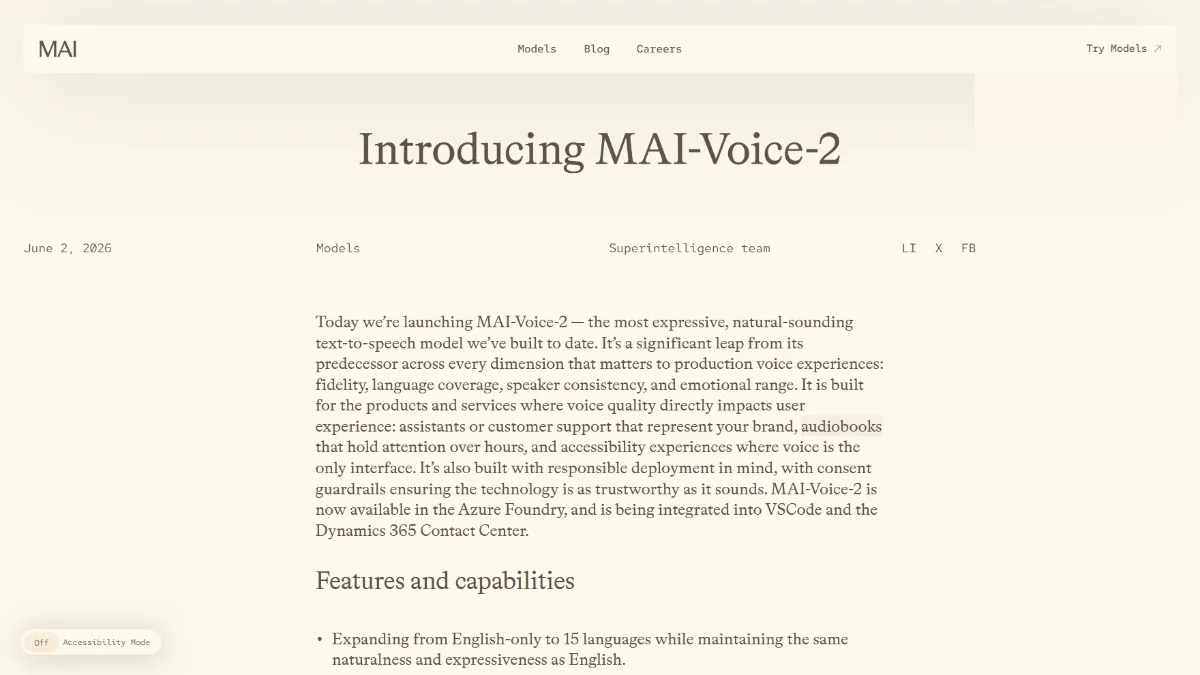 MAI-Voice-2